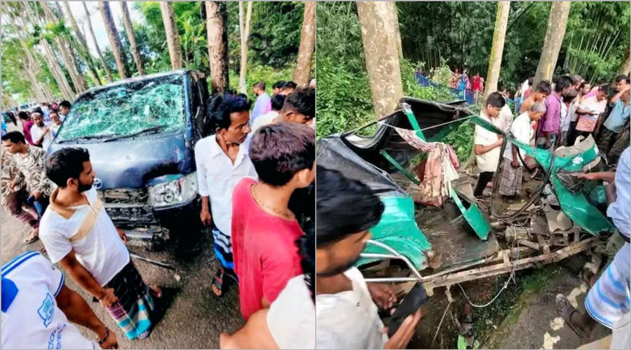 বরযাত্রার গাড়ির ধাক্কায় টমটমচালক নিহত