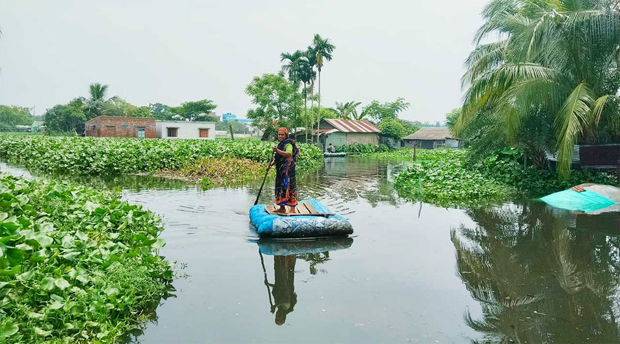 টানা বৃষ্টিতে তলিয়ে গেছে সাতক্ষীরার নিম্নাঞ্চল