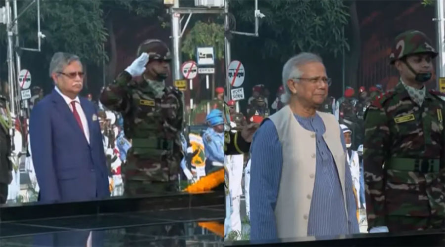 শিখা অনির্বাণে রাষ্ট্রপতি ও প্রধান উপদেষ্টার শ্রদ্ধা