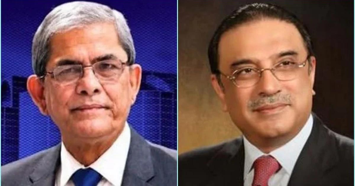 ফখরুলকে জারদারির অভিনন্দন, পাকিস্তান সফরের আমন্ত্রণ