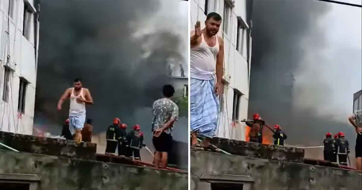 বাড্ডায় ফার্নিচারের গোডাউনে আগুন, ছবিঃ সংগৃহীত 