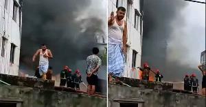 বাড্ডায় ফার্নিচারের গোডাউনে আগুন