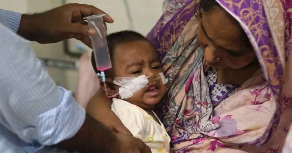 হাম আক্রান্ত শিশু, ছবিঃ সংগৃহীত 