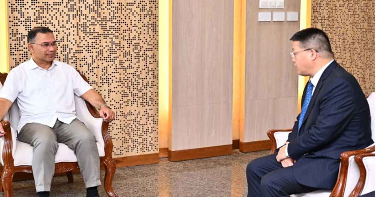 প্রধানমন্ত্রী তারেক রহমানের সঙ্গে বিদায়ী সাক্ষাৎ করেছেন ঢাকায় নিযুক্ত চীনের রাষ্ট্রদূত ইয়াও ওয়েন, ছবিঃ সংগৃহীত