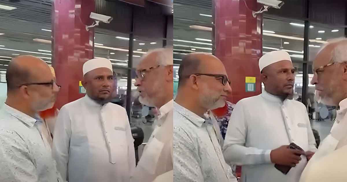 বিমানবন্দরে বিশৃঙ্খলা সৃষ্টি করছেন জামায়াত নেতা মেজর (অব.) আখতারুজ্জামান,  ছবি: সংগৃহীত