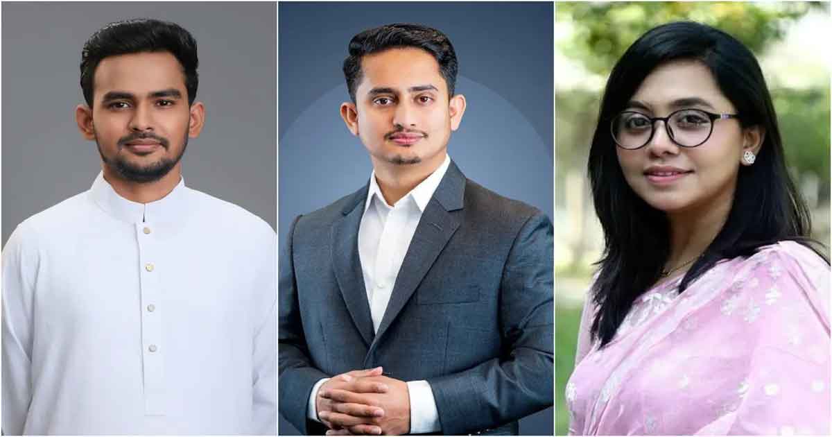 আসিফ মাহমুদ সজীব ভূঁইয়া, সারজিস আলম, ডা. মাহমুদা মিতু, ছবিঃ সংগৃহীত