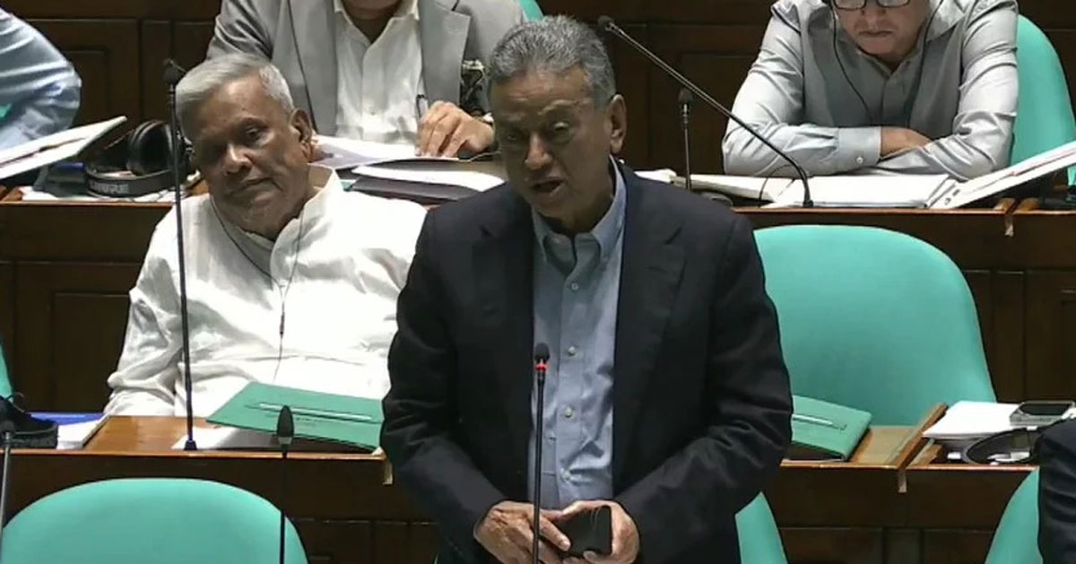 অর্থমন্ত্রী আমির খসরু মাহমুদ চৌধুরী, ছবি: বাসস